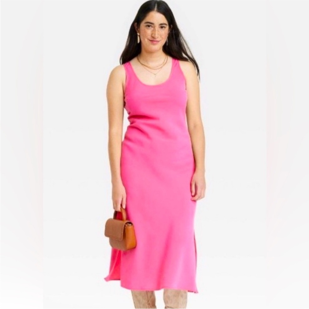 Elegant Pink Sleeveless Dress